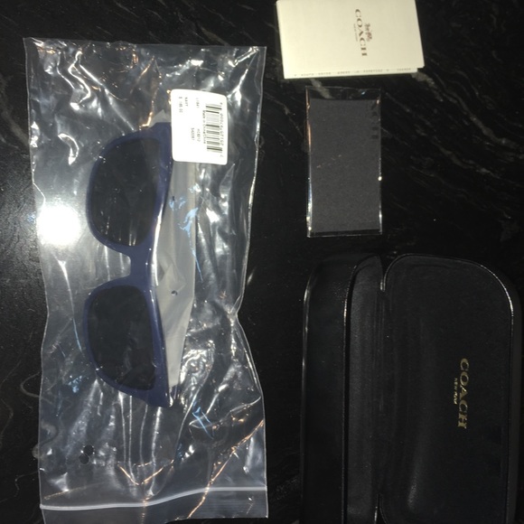 SOLD FOR 75$ COACH Blue Ray Ban Style Sunglasses - Picture 8 of 8